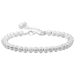 925 Sterling Silver Beads Classic Casual Bracelet Gift Anniversary